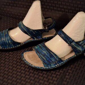 Womens Alegria Patti Sandals Blue Strap Design PAT-140X Sz 38 (8/8.5)
